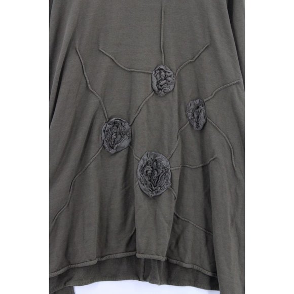 Cheyenne Tunic Dress Womens Brown Pullover Long Sleeve Floral Embroidered 2X - Picture 4 of 11